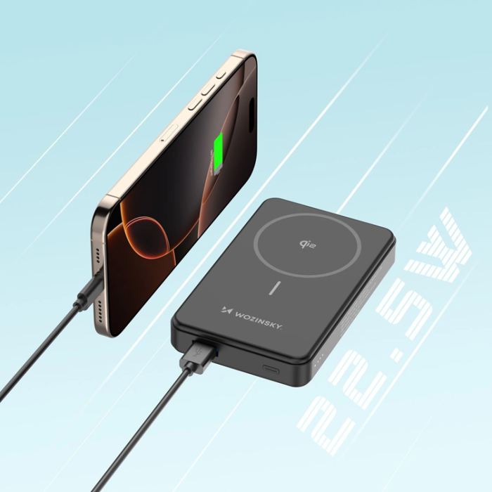 Wozinsky - Wozinsky Qi2 Powerbank 10000 mAh 22.5W 1xUSB-C 1xUSB-A - Svart
