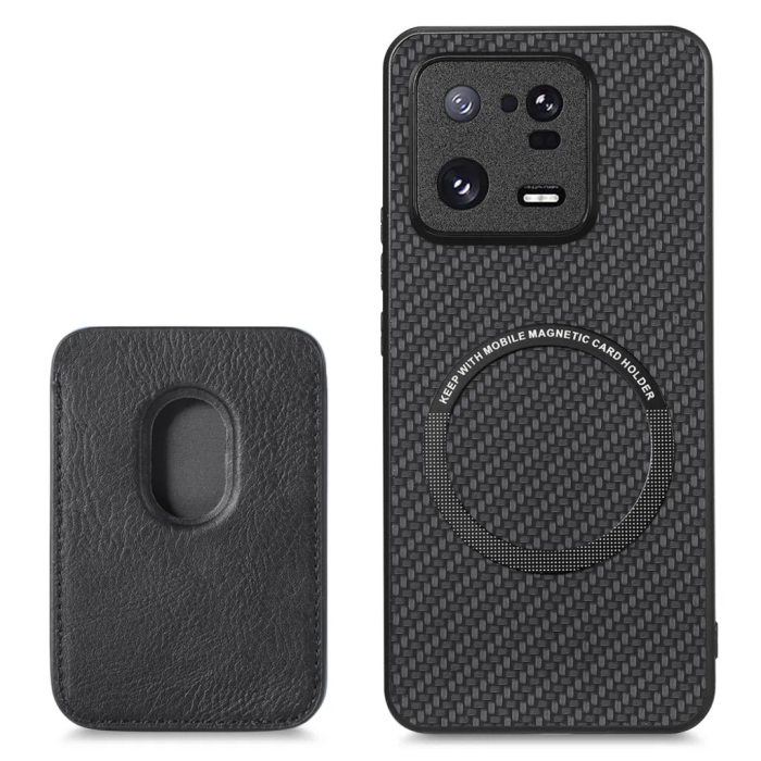 Taltech - Xiaomi 13 Pro 5G Mobilskal Korthållare Detachable - Svart