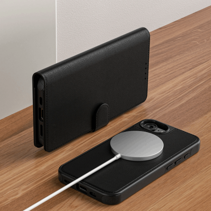 Tech-Protect - Tech-Protect iPhone 16e Plånboksfodral Magsafe - Matt Svart