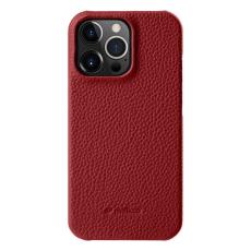 Melkco - MELKCO Skyddsfodral f&ouml;r iPhone 15 Pro Max, &auml;kta l&auml;der, r&ouml;d
