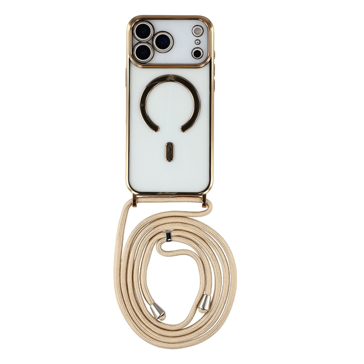 iPhone 17 Pro Mobilskal MagSafe Electroplating Edge TPU - Guld | 2353 | AlltMobil