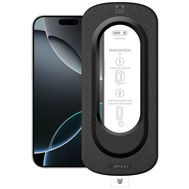 Härdat glas Skärmskydd För Apple iPhone 16 Pro med Installationsverktyg | 5468 | AlltMobil