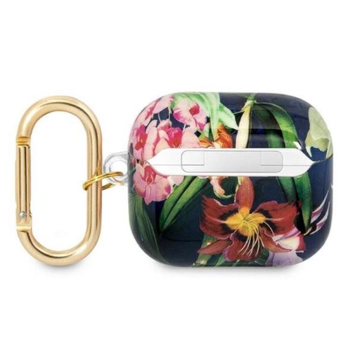 Guess - Guess AirPods 3 Skal Flower Strap - Blå