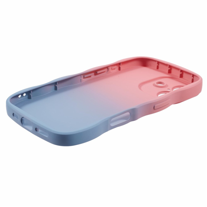 A-One Brand - iPhone 17 Mobiskal Gradient Color TPU - Rosa + Himmelsblå
