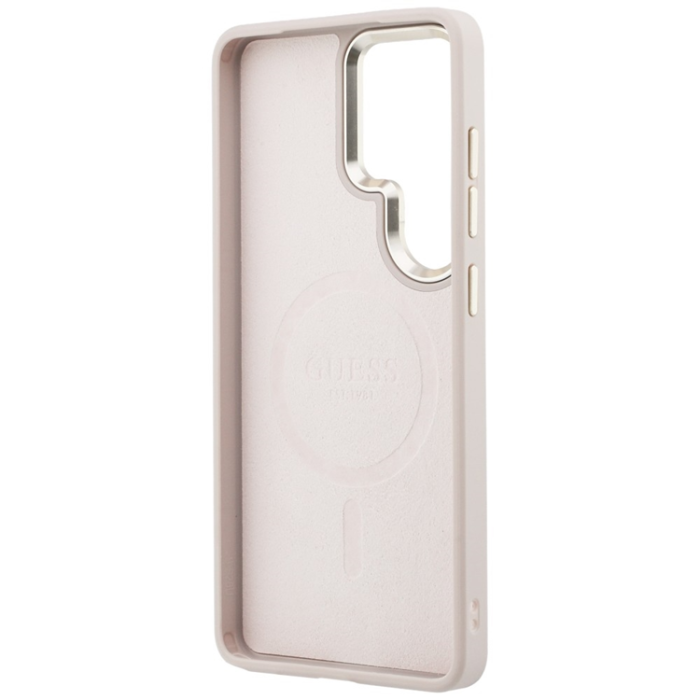 Guess - Guess Mobilskal För Galaxy S26 Ultra MagSafe 4G Embossed Ring - Rosa