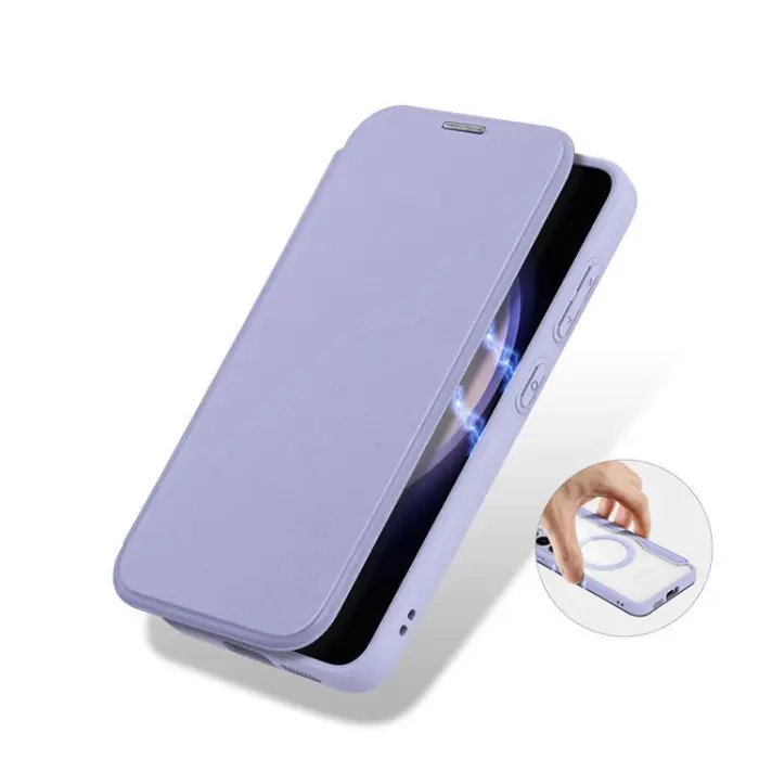 Dux Ducis - Dux Ducis Galaxy S24 Plus Plånboksfodral Magsfae Skin X Pro - Lila
