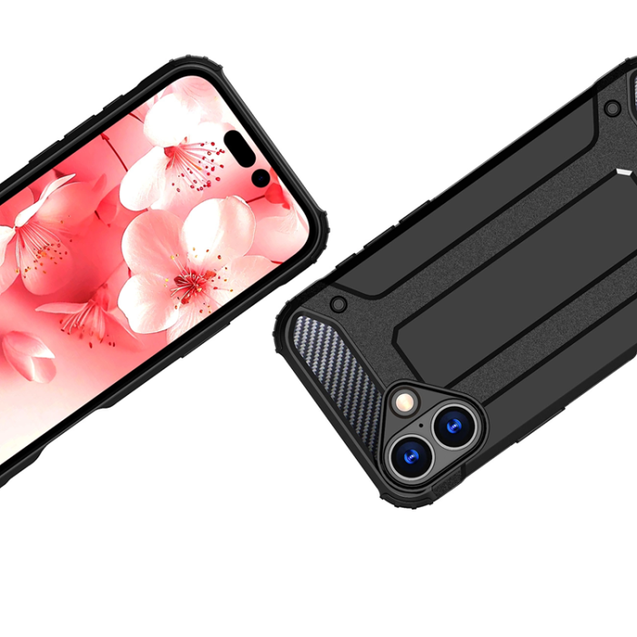 OEM - iPhone 16 Mobilskal Hybrid Armor - Svart