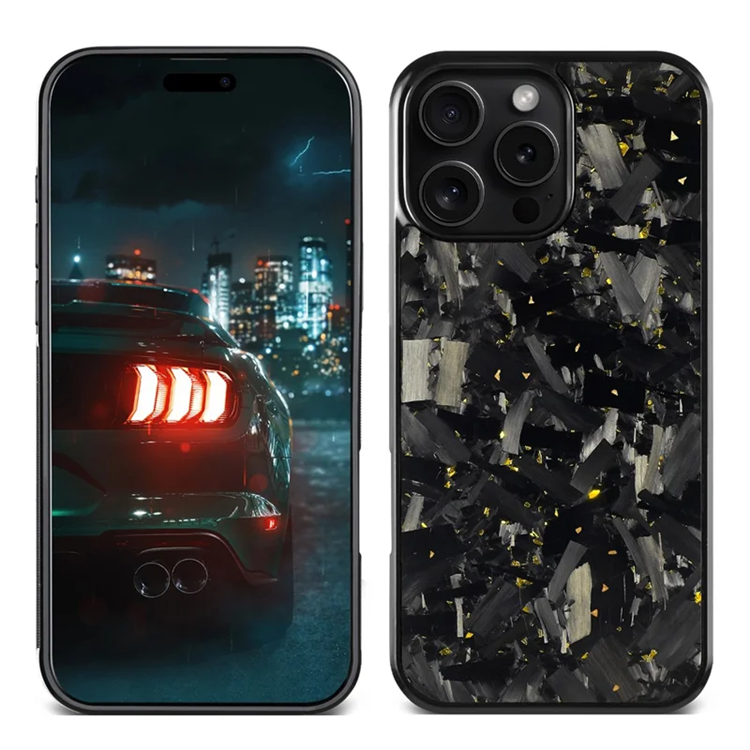 iPhone 16 Pro Max Mobilskal MagSafe Aramid Fiber Large Texture - Guld | 2353 | AlltMobil