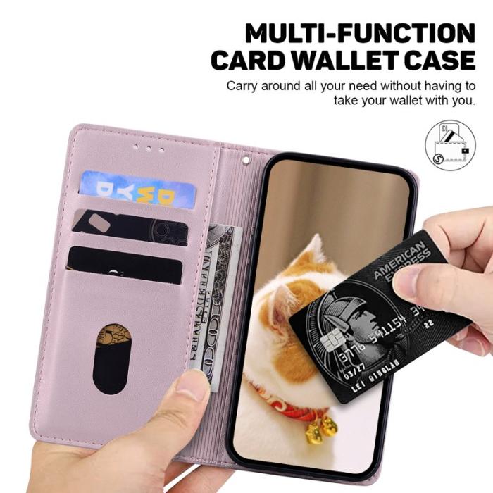 OEM - Mobilskal till Samsung Galaxy S26 / S26 Pro RFID-Skydd Kattmönster Konstläder