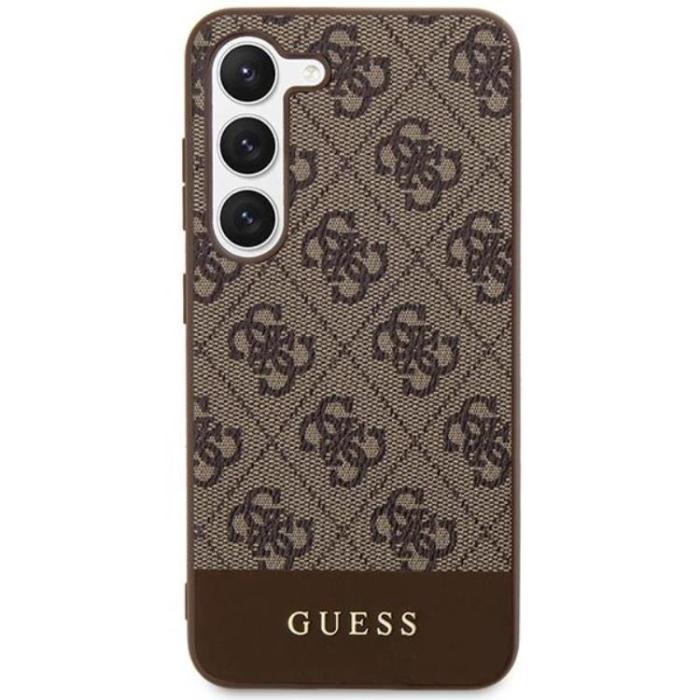 Guess - Guess Galaxy S23 Plus Skal Stripe Collection - Brun