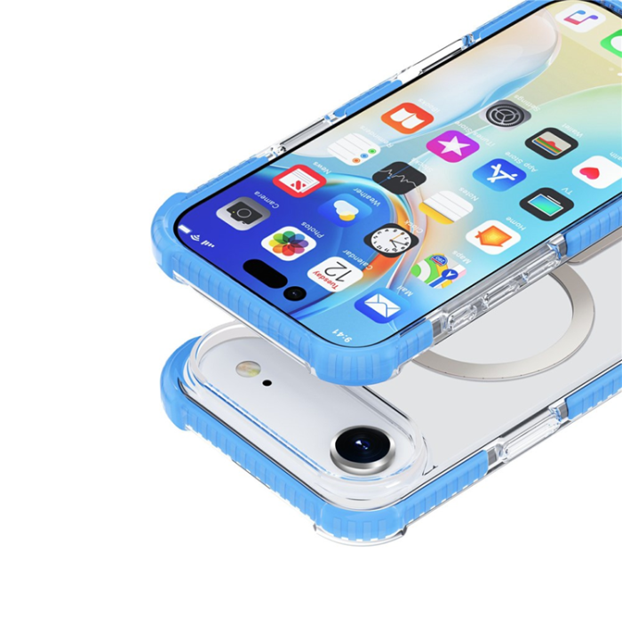 A-One Brand - iPhone Air Mobilskal MagSafe Förstärkta Hörn Acrylic - Blå