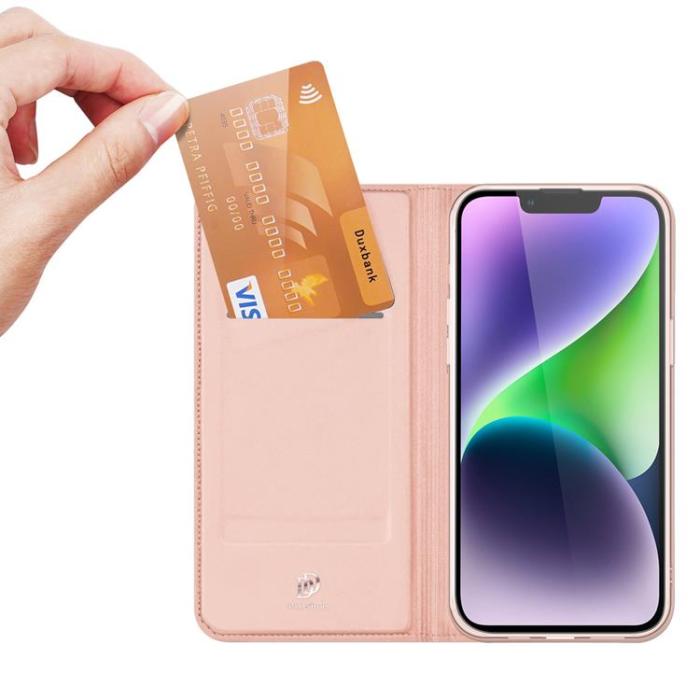 Dux Ducis - Dux Ducis iPhone 15 Plus Plånboksfodral Skin Pro - Rosa