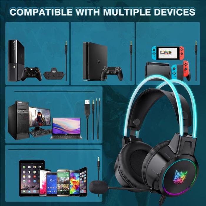 ONIKUMA - ONIKUMA Over-Ear Gaming Hörlurar Trådbundna 3.5mm X15 Pro