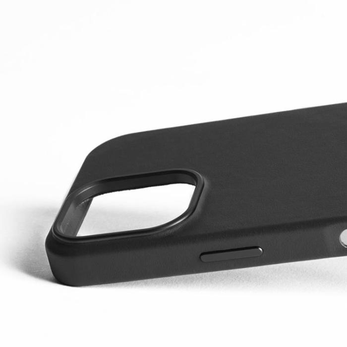 Mujjo - Mujjo iPhone 16 Mobilskal MagSafe Läder - Svart