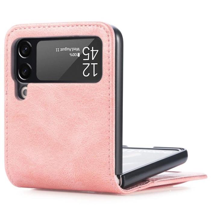 A-One Brand - Galaxy Z Flip 4 Plånboksfodral Portable Folding - Rosa