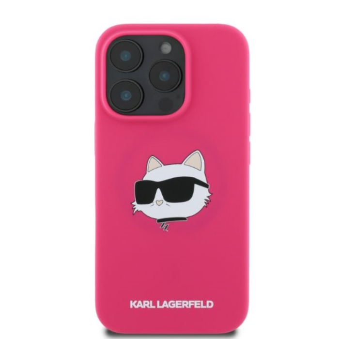 KARL LAGERFELD - KARL LAGERFELD iPhone 16 Pro Max Mobilskal Magsafe Choupette Head