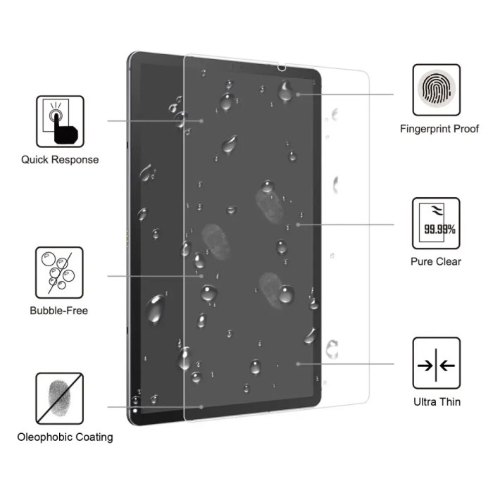 Taltech - Galaxy Tab S6 Lite 10.4 Härdat Glas Skärmskydd