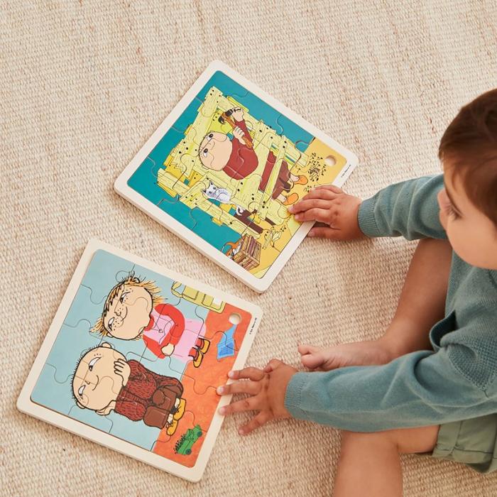 ALFONS - ALFONS Pussel 16 Pcs Wooden Puzzle Byggnadslek