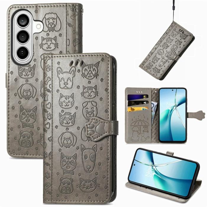 OEM - Plånboksfodral för Samsung Galaxy S26 Plus Konstläder - Grå