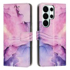 OEM - Pl&aring;nboksfodral f&ouml;r Samsung Galaxy S26 Ultra St&auml;llfunktion Konstl&auml;der - Lila