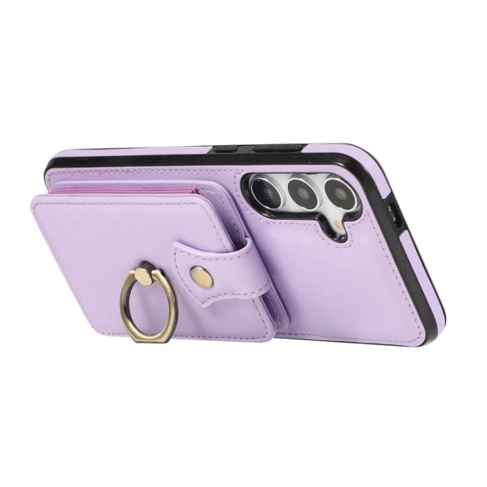 OEM - Mobilfodral för Samsung Galaxy S26 Kortfack Ring Kickstand TPU - Lila