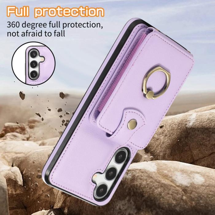 OEM - Mobilfodral för Samsung Galaxy S26 Kortfack Ring Kickstand TPU - Lila