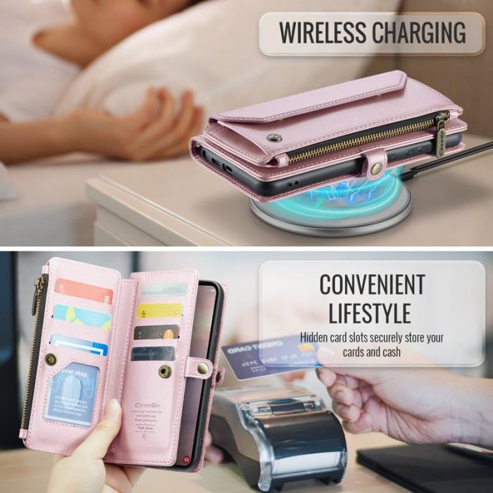 Caseme - CaseMe Mobilfodral för Samsung Galaxy S26 Ultra Konstläder 10 kortfack - Rosa