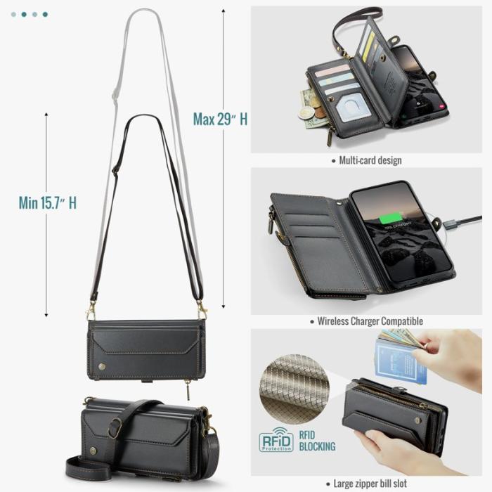 Caseme - CaseMe Mobilfodral för Samsung Galaxy S26 Ultra Konstläder 10 kortfack - Svart