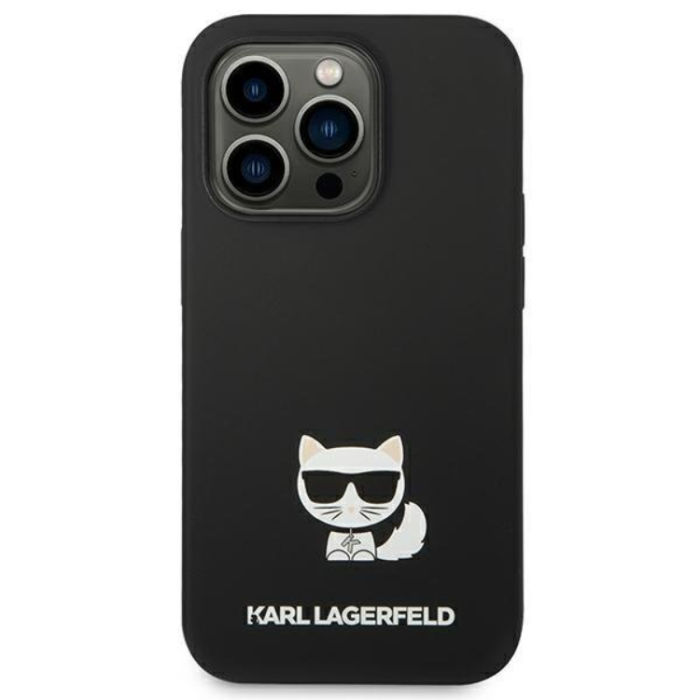 KARL LAGERFELD - Karl Lagerfeld iPhone 14 Pro Max Skal Silicone Choupette Body - Svart