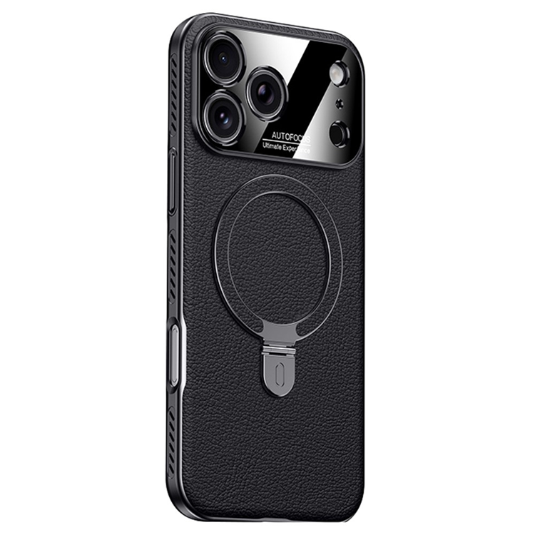 iPhone 17 Pro Mobilskal MagSafe Kickstand Electroplated Cooling (Svart) | 2353 | AlltMobil