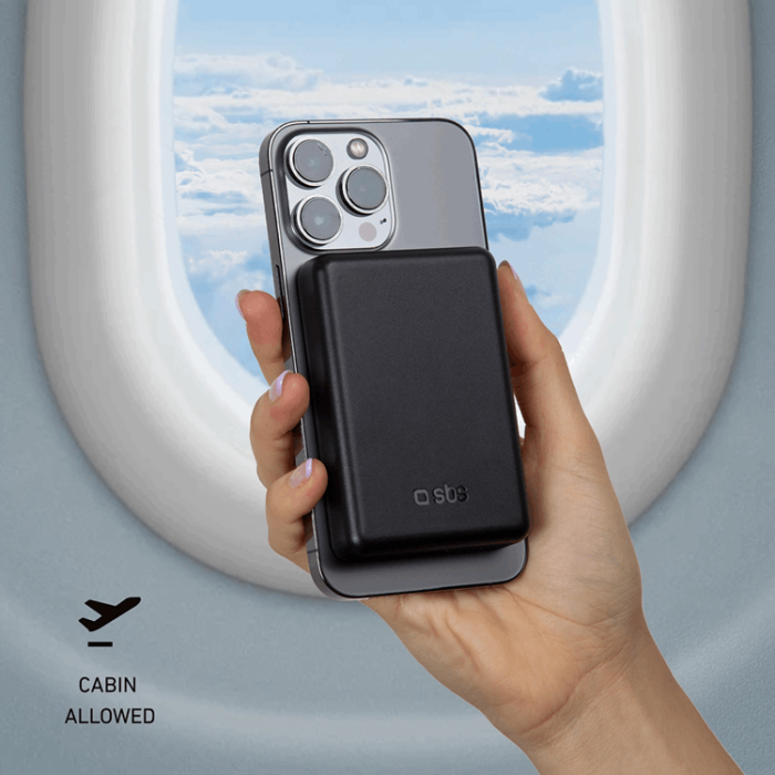 SBS - SBS MagSafe Trådlös Power Bank 5000 mAh USB-C - Svart