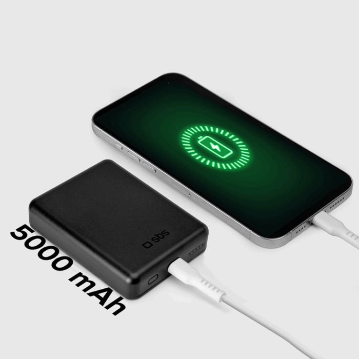 SBS - SBS MagSafe Trådlös Power Bank 5000 mAh USB-C - Svart