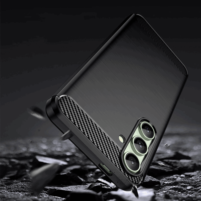 OEM - Galaxy A56/A36 Mobilskal Carbon Flexible - Svart