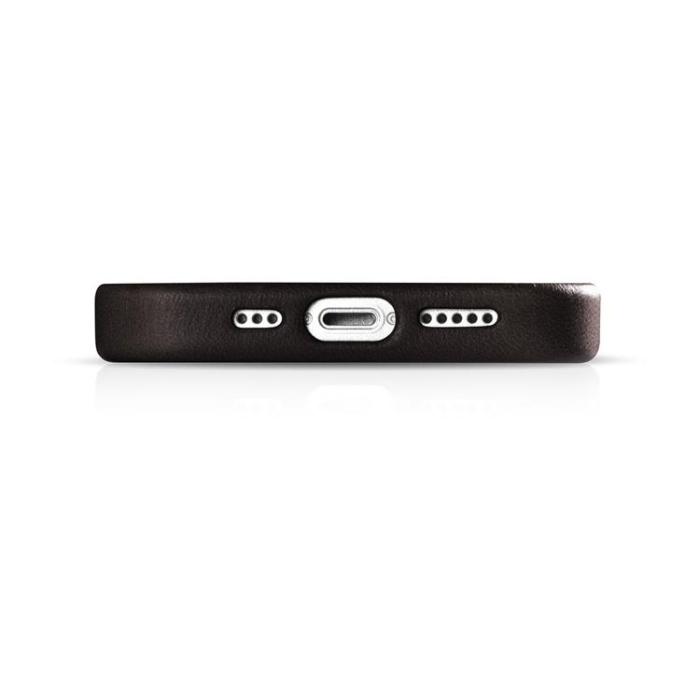 ICARER - iCarer iPhone 14 Plus Skal Magsafe Äkta Läder Oil Wax - Mörkbrun