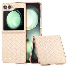 ABEEL - ABEEL Z Flip7 FE 5G Mobilskal Woven Texture L&auml;der Beige