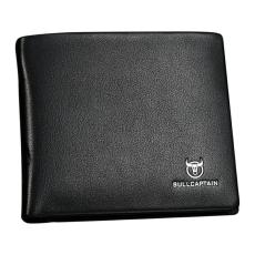 BULLCAPTAIN - BULLCAPTAIN 0002 Bifold Pl&aring;nbok L&auml;der Slim Men Svart