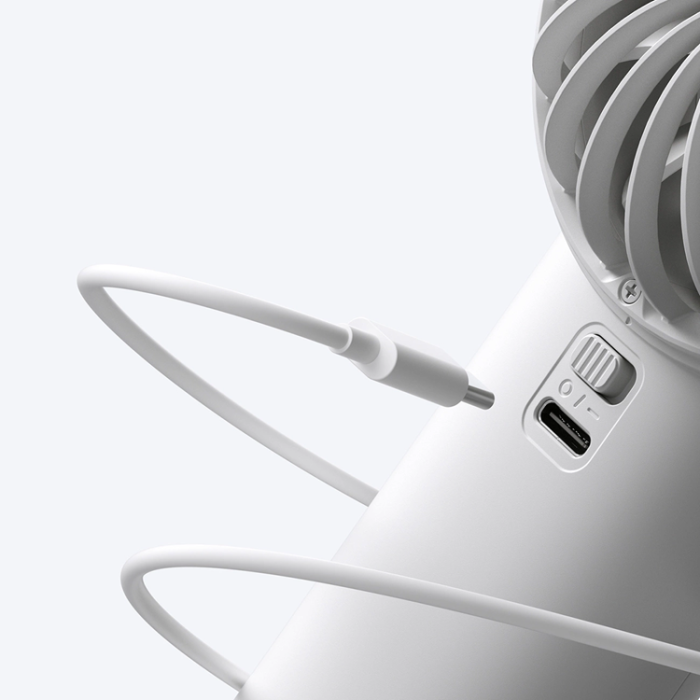Jisulife - Jisulife Bärbar USB Handfläkt 5000 mAh Life4 - Grå