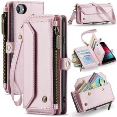 Caseme - CASEME Pl&aring;nboksfodral Konstl&auml;der f&ouml;r iPhone 6/6s/7/8/SE 2020/2022 - Rosa
