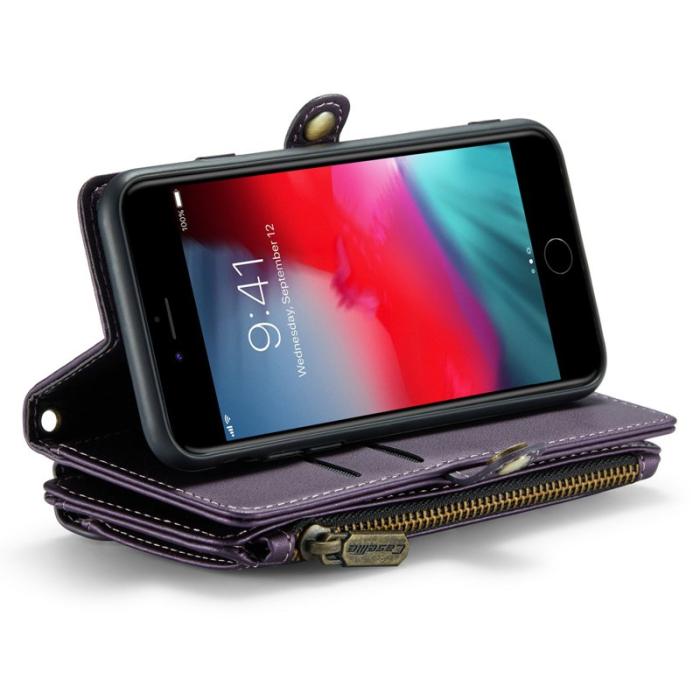 Caseme - CASEME Plånboksfodral Konstläder för iPhone 6/6s/7/8/SE 2020/2022 Lila