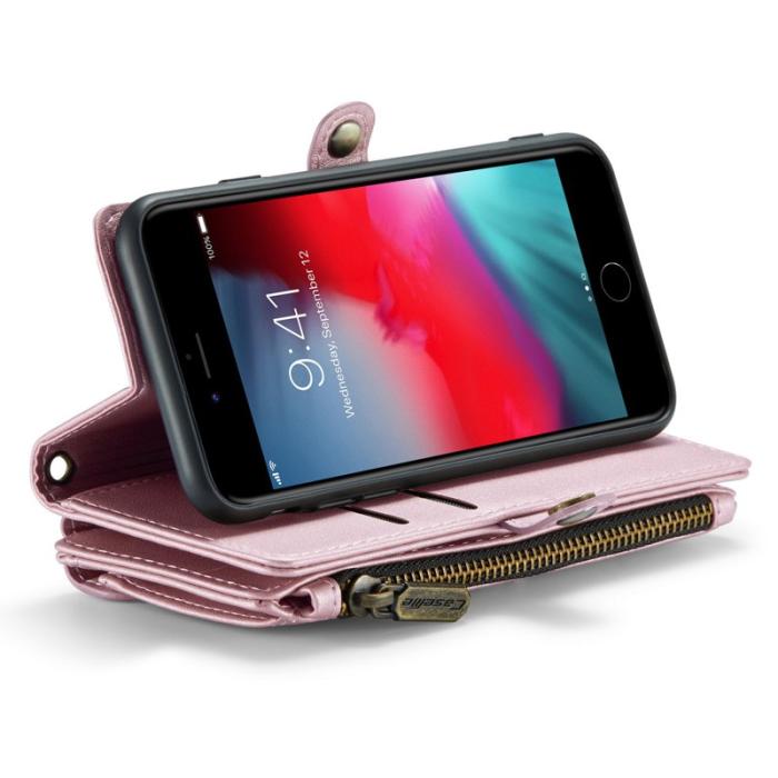 Caseme - CASEME Plånboksfodral Konstläder för iPhone 6/6s/7/8/SE 2020/2022 - Rosa
