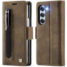 AUTSPACE - AUTSPACE Fodral f&ouml;r Samsung Galaxy Z Fold6 5G KonstL&auml;der - Brun