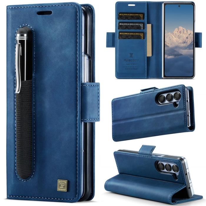 AUTSPACE - AUTSPACE Fodral för Samsung Galaxy Z Fold6 5G KonstLäder - Blå