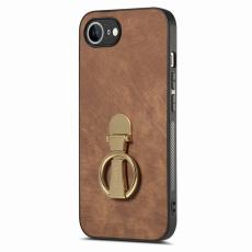 CASENEO - CASENEO D22 iPhone 16e Fodral F&auml;llbart St&auml;ll Retro Konstl&auml;der - Brun