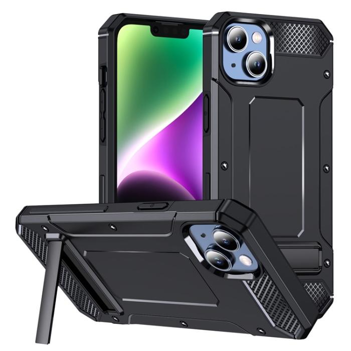 OEM - iPhone 14 Plus Mobilskal Kickstand Shockproof - Svart