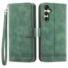 DIERFENG - DIERFENG DF-03 Samsung Galaxy A36 5G Pl&aring;nboksfodral Konstl&auml;der - Gr&ouml;n