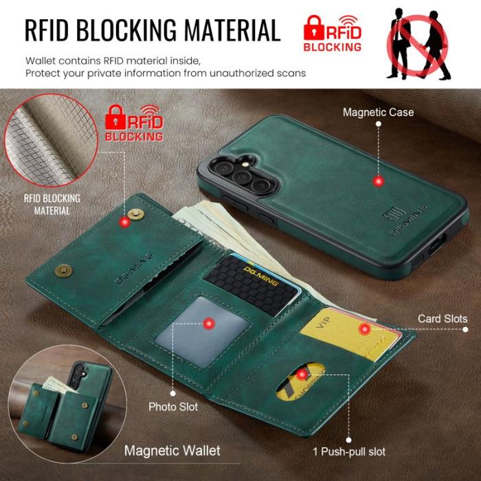 DG.MING - DG.MING M6 Series Mobilskal till Samsung Galaxy S25 Magnetiskt Grön