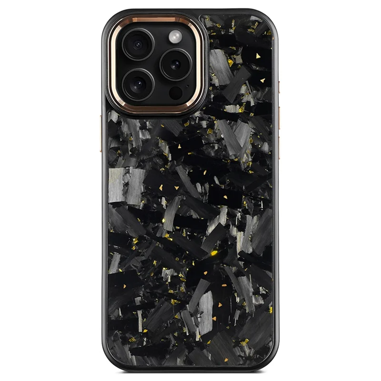 iPhone 16 Pro Mobilskal Aramid Fiber med metallbåge - Guld | 2353 | AlltMobil