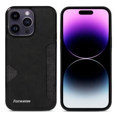 FORWENW - FORWENW F5 Series iPhone 15 Pro Max Fodral KonstL&auml;der - Svart