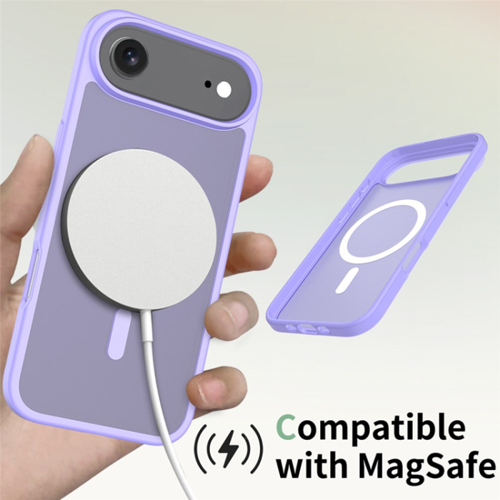 A-One Brand - iPhone Air Mobilskal MagSafe Acrylic Skin Touch - Lila