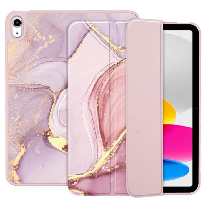 Tech-Protect - Tech-Protect iPad 10.9 (2022) Fodral med plats för pennna - Marble